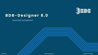 BDB 8.0 - Dashboard Designer : InputBox component