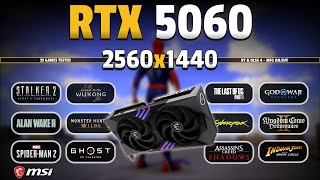 RTX 5060 | 25 Games Tested in 1440p | DLSS 4 ON/OFF | Ray Tracing ON/OFF