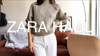 ZARA HAUL | TRY ON and REVIEW | jeans, leather boots and more