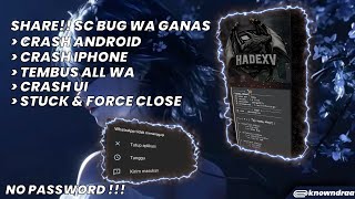 [SHARE] SC BUG WA TERBARU 2025 | SCRIPT HADEXV V1.4 | SC BUG VIA TELE FREE NO PASSWORD!!