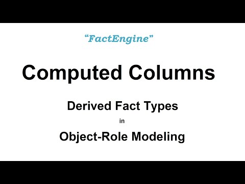Derived Fact Types and Computed Columns