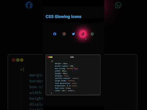 How create Glowing icon using HTML CSS #htmlfullcourse #htmlcss #coding #python #python #webdesign