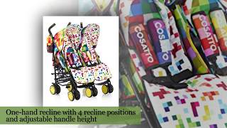Cosatto Supa Dupa Pixelate Double Stroller, Multi