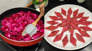 yummy rose kaju katli recipe for rakshaban || indian sweet recipe | homemade kaju katli recipes