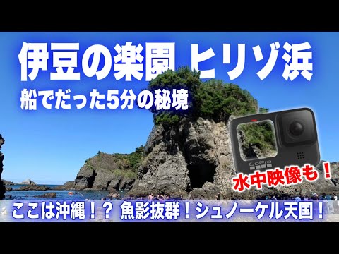 【ヒリゾ浜】伊豆旅行で訪れたい穴場スポット！沖縄旅行に行けなくても南伊豆に奇跡の海、秘境がある！？正に伊豆の楽園！抜群の透明度と魚影の濃さ！穴場のシュノーケリング天国！
