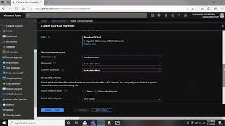 Azure - Create Windows VM via Portal
