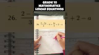 Grade 10 Mathematics Linear Equations #grade10 #mathematics #equations
