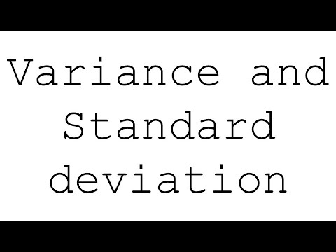 Methods of Dispersion - Variance and Standard Deviation