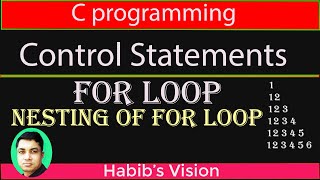 Nesting of for loop in C (pattern printing)