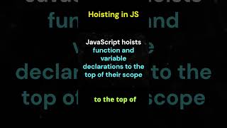 Hoisting in javascript #9/100 #javascriptinterview #jsshorts