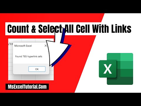 How to Count and Select All Cells with Hyperlinks in Excel