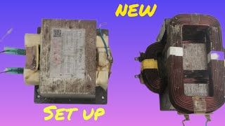 How to make high voltage generator #i turn microwave transformer into a generator #microwave 