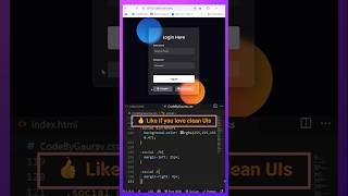 🔐 Glassmorphism Login UI | Only HTML & CSS #webdevelopment #loginform #htmlcss