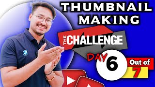 Day 6/7 Challenge| Thumbnail kaise banaye| pixellab se thumbnail kaise banaye | Thumbnail making.