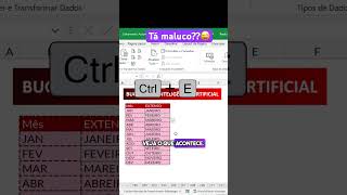 Preenchimento relâmpago errando! #excel #ctrle #spreadsheetmagic #microsoft