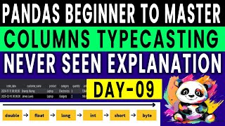 TYPECASTING COLUMNS data in Pandas Dataframe | Data Science Free Course Madhusai Mighty