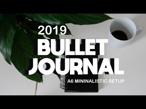 A6 minimalistic bullet journal setup 2019