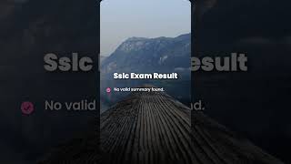 Sslc Exam Result