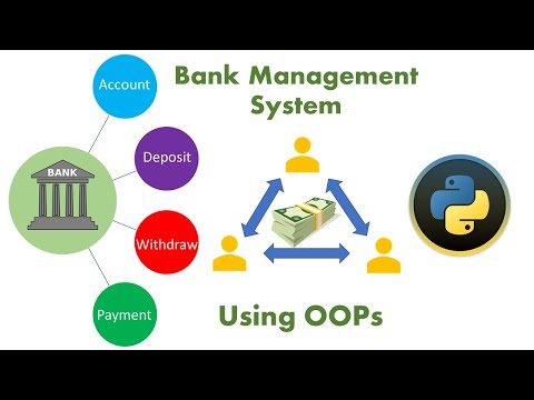 bank management system using object oriented programming in python | oops example-1 part(1/2)