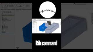 how to use rib in solidworks #rib #solidworks #shorts