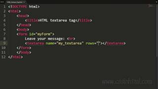 HTML textarea Tag