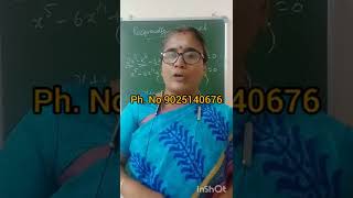 Reciprocal equations of I type odd degree- ug trb maths - statistical exam #ugtrb #statisticalexam
