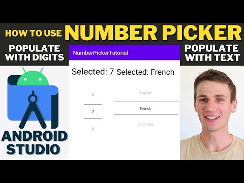 Number Picker Android Studio Tutorial - Populate Number Picker with Text