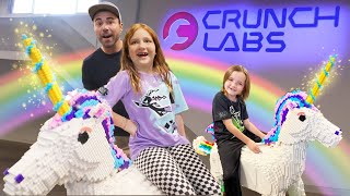 NiKO tours CRUNCHLABS with ADLEY!!  Unicorn Riding, Park Sliding, then Mark Rober Space Camp Science