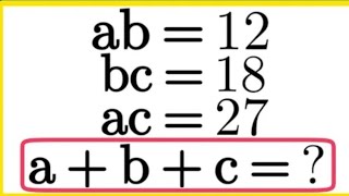 Germany | Can you solve? | A Nice Algebra Problem | Math Olympiad | a+b+c=? |