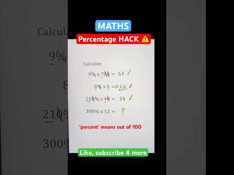 Percentage Hack ⚠️ #maths #mathstricks #quickmathhacks #gcsemaths #sats #mathshack