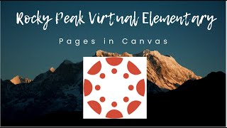 Pages in Canvas