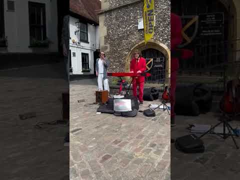 Joined these two Buskers playing in town today #music #busking #piano #vocals #random