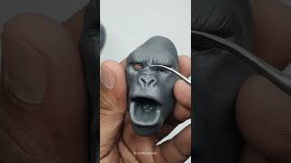 Sculpt king Kong with polymer clay #clayartist #clayart #polymerclay #clayfigure