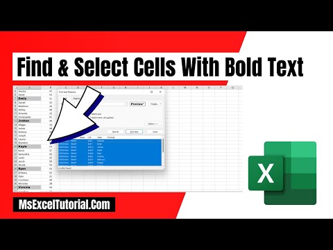 How to Find Cells With Bold Text in Excel