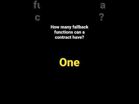 How many fallback functions can a contract have ? #blockchain #learnsolidity #blockchaintechnology