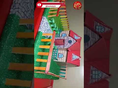 Cardboard House Model | DIY Modern House Model Project for School | How to Make Cardboard House