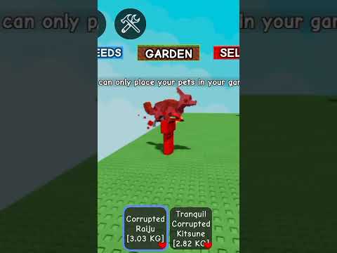 tranquil corrupted kitsune and corrupted raiju #roblox  #growagarden