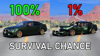 Realistic Survival Chance Crashes with Dummies #5 | BeamNG.drive