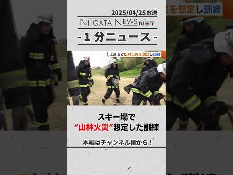 スキー場で“山林火災”想定した訓練　#新潟　#火災