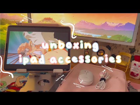 ✏️ unboxing ipad accessories // magnetic screen protector, logitech pebble mouse & cute accessories