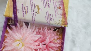 Reusable - Glass Card with Floral Box Invitation