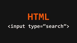 Input Display a Search Field HTML Example