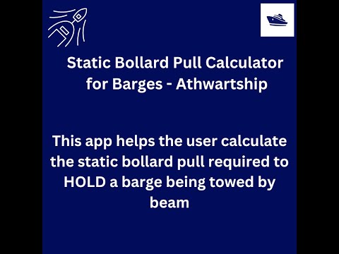Static Bollard Pull Calculator for Barges   Athwartship