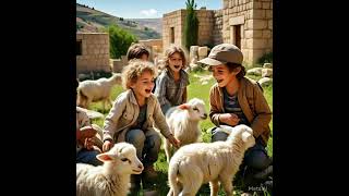 #Lambs #Goats #FarmAnimals  #ChildrenPlaying #palestine #Countryside #farmlife #shorts /mataAI