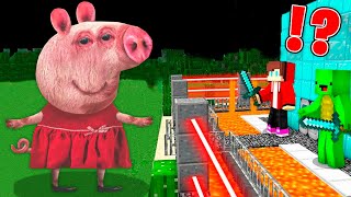 Realistic Peppa Pig vs Security House JJ and Mikey in minecraft ! Maizen