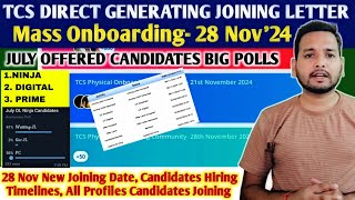 TCS Onboarding & Joining Imp Update💥 | 28 Nov Candidates Joining Timelines | Full Joining Status, OL
