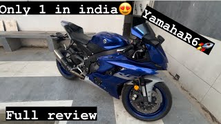 2024 yamaha R6 full review. ONLY 1 IN INDIA #yamaha #r6 #nazimkhan