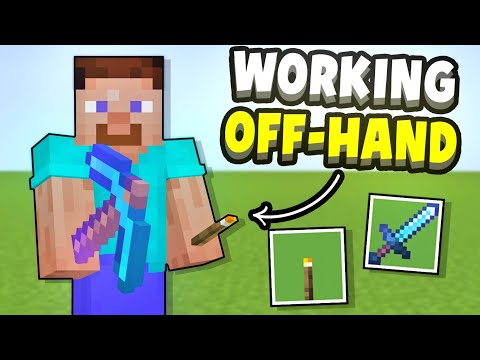 Off Hand Addon For Minecraft Pe 1.21+ | Off hand MCPE 1.21 Mod