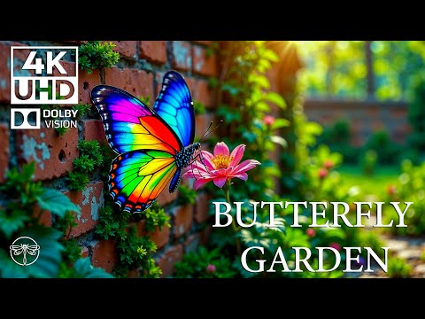 Wings of Serenity 4K 🦋🌿  Butterfly Grace & Soft Piano Melodies in a Green Wonderland