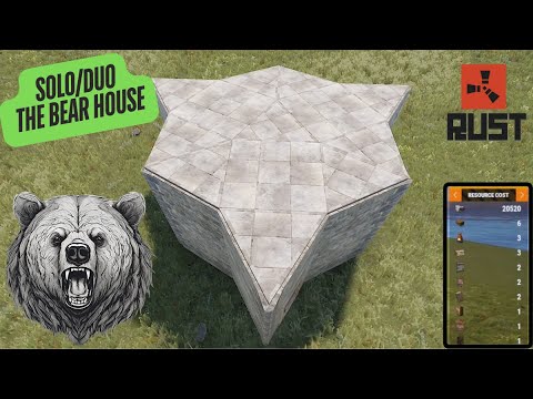 Rust Base Design 2024: The Bear House 🐻 Best Solo/Duo Base 🪓🔥